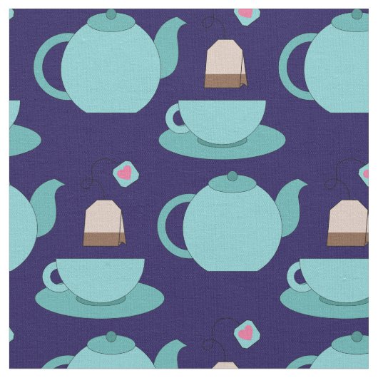 Tissu Tea Cup et Pot Cute Café Barista (Fermer)
