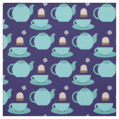 Tissu Tea Cup et Pot Cute Café Barista (Échantillon)