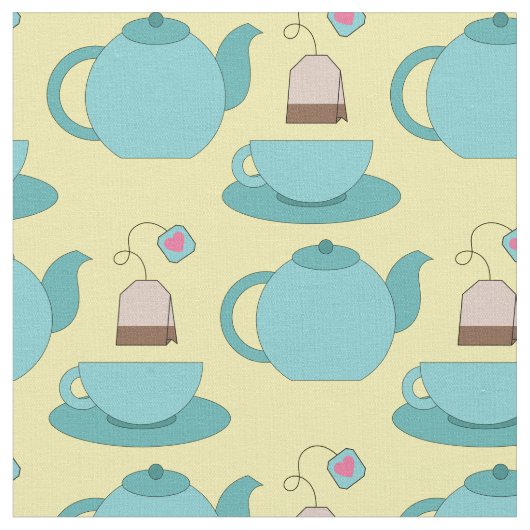 Tissu Tea Cup et Pot Cute Café Barista (Fermer)