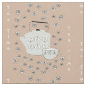 Tissu Tea Time Mets La Bouteille (Fermer)