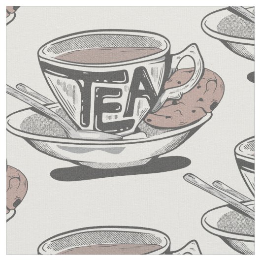 Tissu Teacup et soucoupe (Fermer)