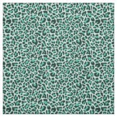 Tissu Teal Leopard Print Trendy Retro Fabric (Échantillon)