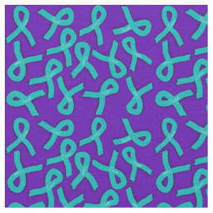 Tissu Teal Ribbons