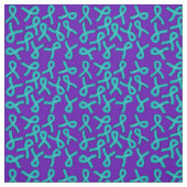 Tissu Teal Ribbons (Échantillon)