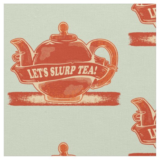 Tissu Teapot Drôle Thé à Boire (Fermer)