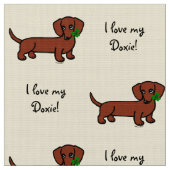 Tissu Teckel lisse rouge 2 (Fermer)