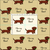 Tissu Teckel lisse rouge 2 (Carreau)