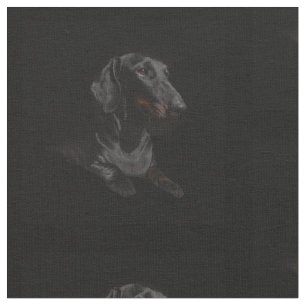 Tissu teckel noir