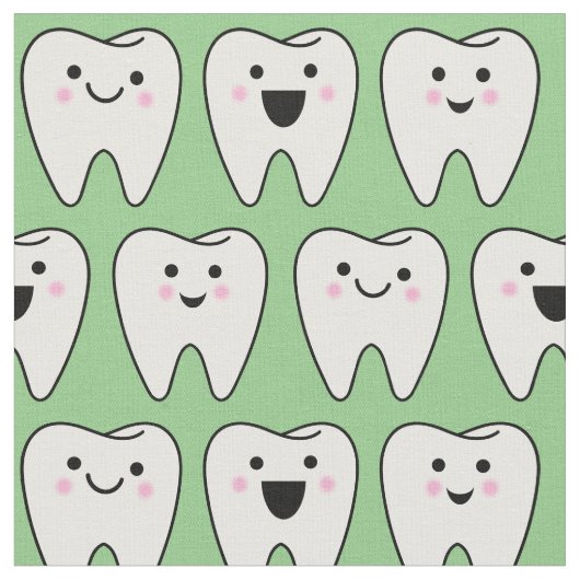 Tissu Teeth Dentiste Fée Dentiste Vert dentaire (Fermer)