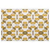 Tissu Tela Golden Metallic Cherries Geometric Pattern (Fat Quarter)