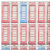 Tissu Téléphones britanniques rouges (Fermer)