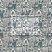Tissu Tempête gris foncé de Chicago toile (Carreau)