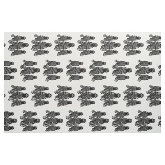 Tissu Tendance Zebra Herd sur Zebra Imprimer (Fat Quarter)