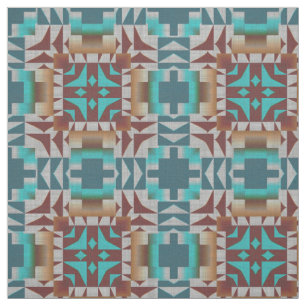 Tissu Tendre le motif de mosaïque de Bohème ethnique