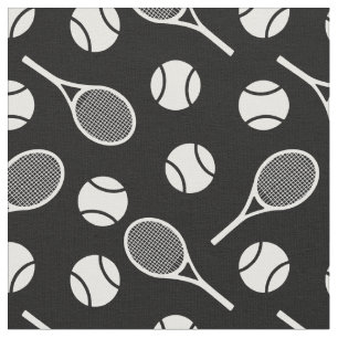 Tissu Tennis: raquettes blanches - personnalisables !
