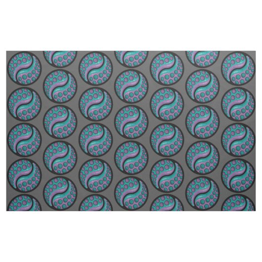 Tissu Tentacle Yin Yang (Fat Quarter)