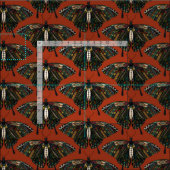 Tissu terracotta à papillon (Carreau)