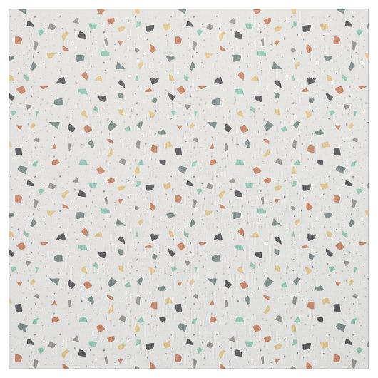 Tissu Terrazzo Tile Confetti Style Moderne Tons de Terre (Échantillon)
