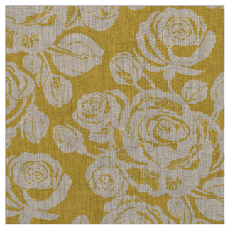 Tissu Terre Rose Cendrillon Or
