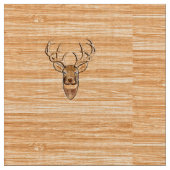 Tissu Tête de cerf à queue blanche Trophée Style grain d (Fermer)