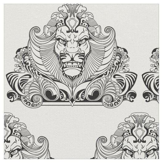 Tissu tête de lion (Fermer)