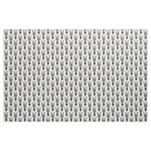 Tissu tête de zèbre blanche (Yard)
