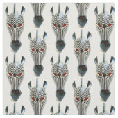 Tissu tête de zèbre blanche (Échantillon)