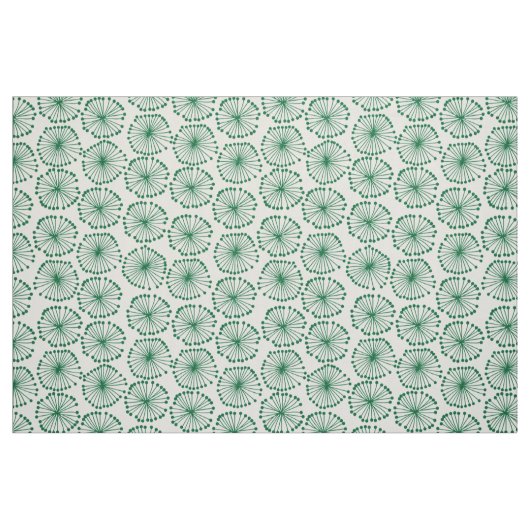 Tissu Têtes de semence - Vert de forêt sur blanc (Fat Quarter)