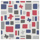 Tissu Texas Red & Blue Wonky Carrés & Rectangles (Fermer)
