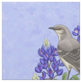 Tissu Texas State Mockingbird & Bluebonnet Flower (fermé)