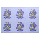 Tissu Texas State Mockingbird & Bluebonnet Flower (Fat Quarter)