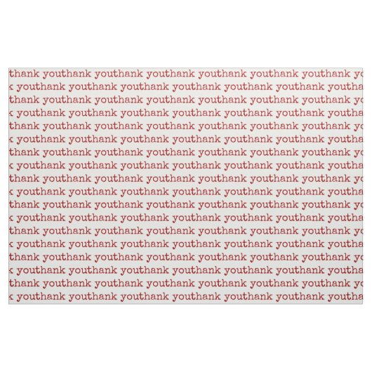 Tissu Texte de la typographie du Merci (Fat Quarter)