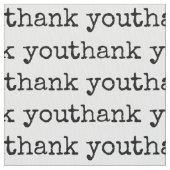 Tissu Texte de typographie Merci (fermé)