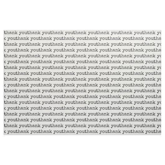 Tissu Texte de typographie Merci (Fat Quarter)