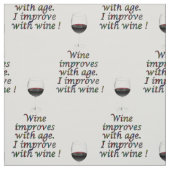 Tissu Texte drôle de vin (Échantillon)