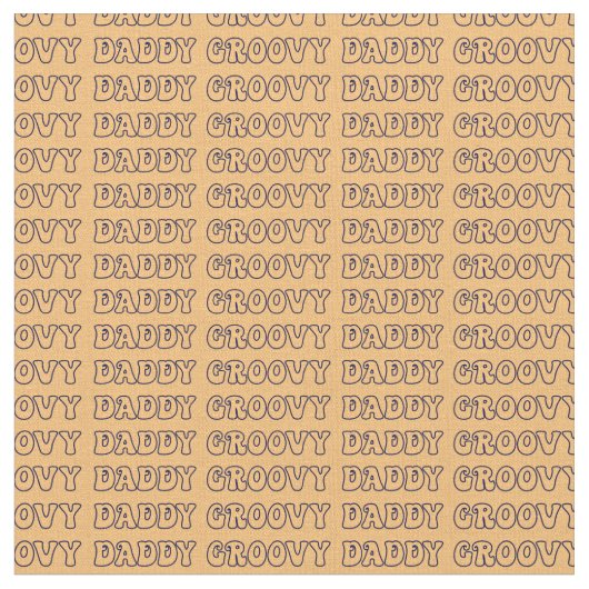 Tissu Texte super de Daddy Hippy sur Brown (Fermer)