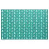 Tissu textile d'ancre marine turquoise et blanche (Yard)