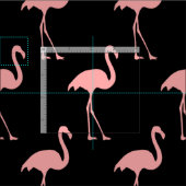 Tissu textile de motif flamand rose (Carreau)