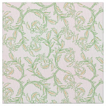 Tissu Textile Décoratif à Motif de Vigne Verte
