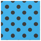 Tissu Textile Pois noir bleu (Fermer)
