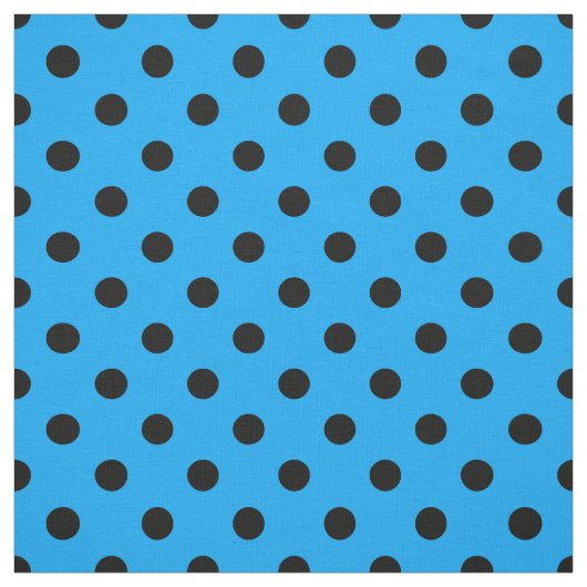 Tissu Textile Pois noir bleu (Échantillon)