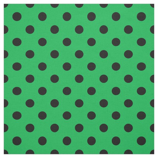 Tissu Textile Pois noir vert (Échantillon)