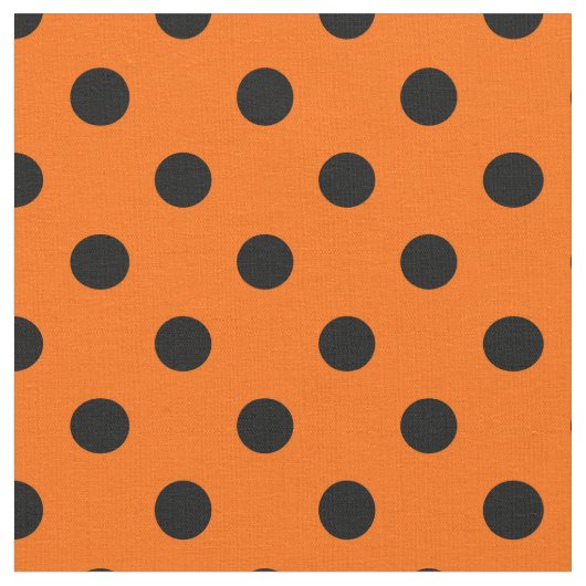 Tissu Textile Pois orange (Fermer)
