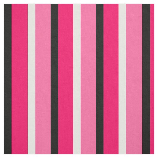 Tissu Textile rose Hot Pink Stripes (Échantillon)