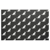 Tissu textile silhouette de chat noir et blanc mig (Fat Quarter)
