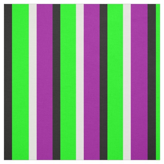 Tissu Textile vert à bandes violettes (Échantillon)