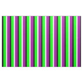 Tissu Textile vert à bandes violettes (Fat Quarter)