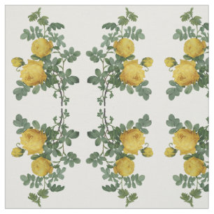 Tissu Textile vintage de peinture de rose jaune