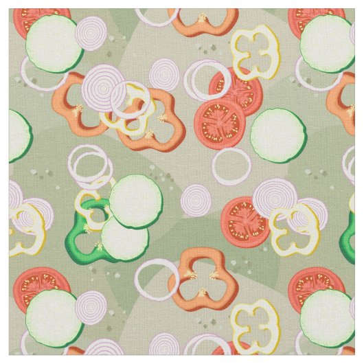 Tissu Texture avec des tranches de légumes (Fermer)