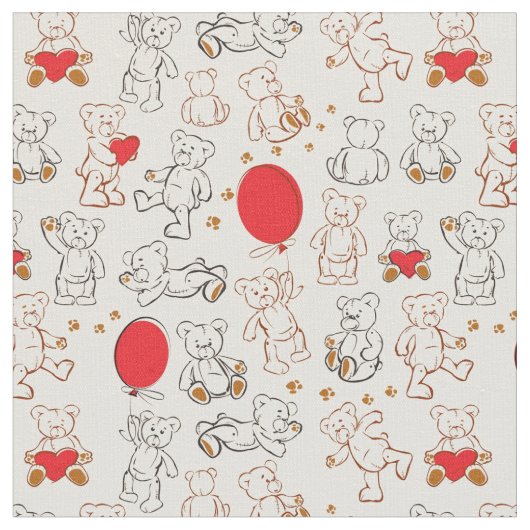 Tissu Texture avec le nounours (Fermer)